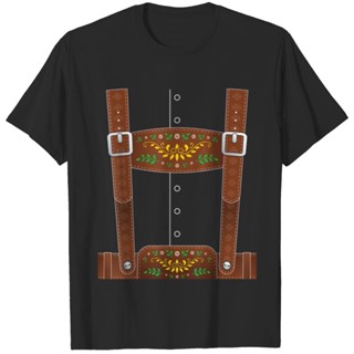 เสื้อยืด พิมพ์ลายฮาโลวีน Lederhosen แบบดั้งเดิม สไตล์เยอรมัน สําหรับครอบครัว