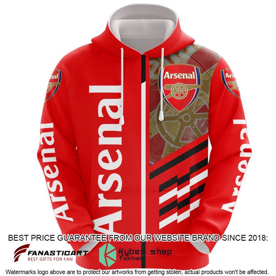 เสื้อกันหนาว มีฮู้ด สีแดง Arsenal FC