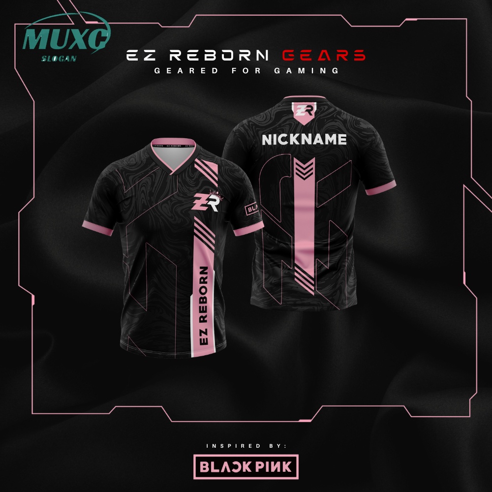 ชื่อที่กําหนดเองฟรี เสื้อ Esports ที่ปรับแต่งได้ EZR Esports V2 BLACKPINK,