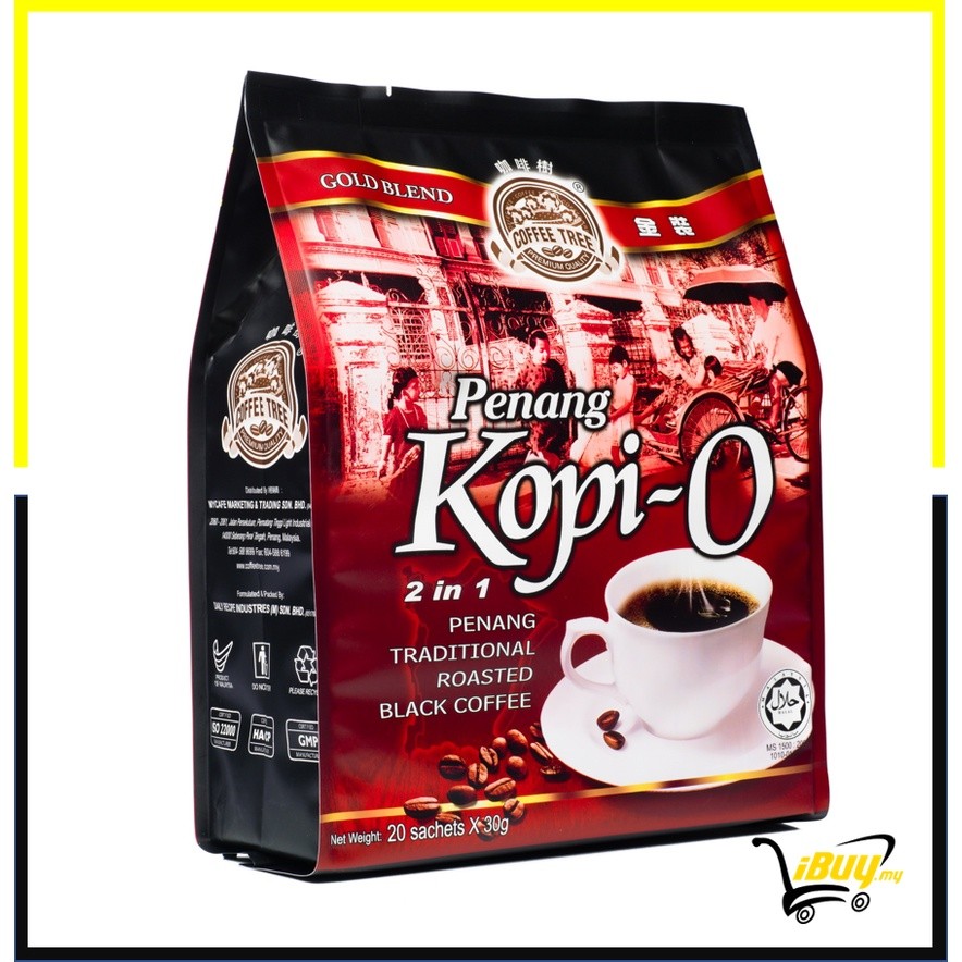 hot🔥การประกันคุณภาพ🔥 import Coffee Tree Penang Kopi O (30g X 20's) GB04