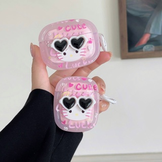 เคสหูฟัง TPU กันกระแทก ลายการ์ตูนเฮลโลคิตตี 3D สําหรับ AirPods 3 2 1 Pro 2 Gen Air Pods 3rd 2nd 1st