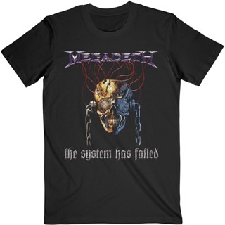 เสื้อยืด พิมพ์ลาย Megadeth Systems Fail Tee สําหรับผู้ชาย และผู้หญิง