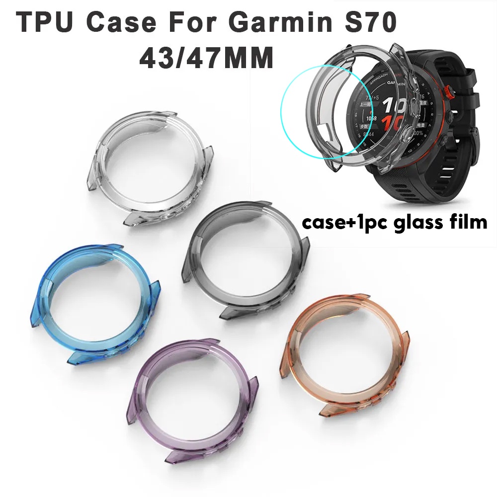 เคสนาฬิกาข้อมือ TPU ป้องกันรอย สําหรับ Garmin Approach S70 42 มม. 47 มม. Garmin S70
