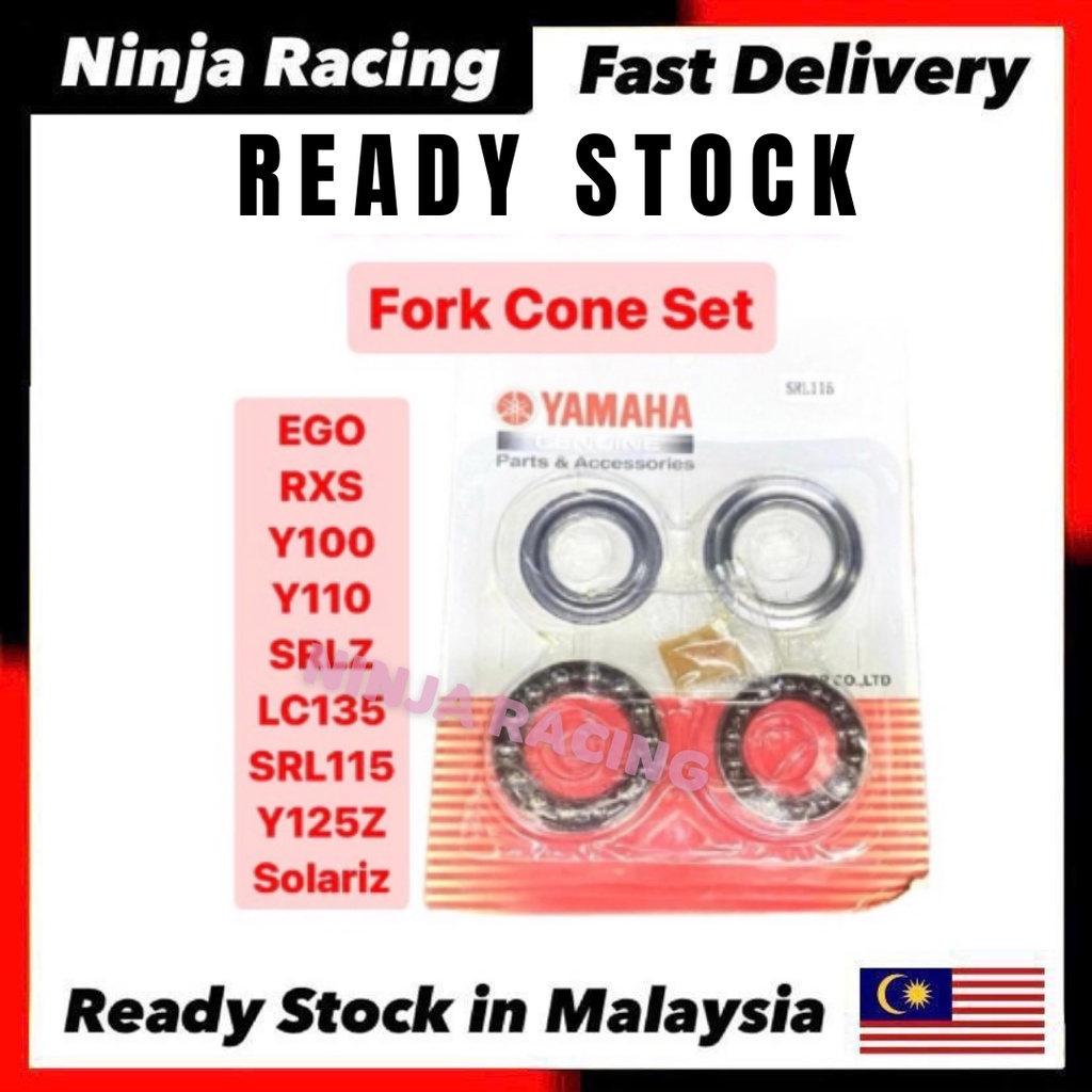 YAMAHA SRL115 Y100 Y110 LC135 EGO V1 Y125Z SRLZ RXS 115 SOLARIZ STEERING CONE ชุด FORK CONE BEARING 