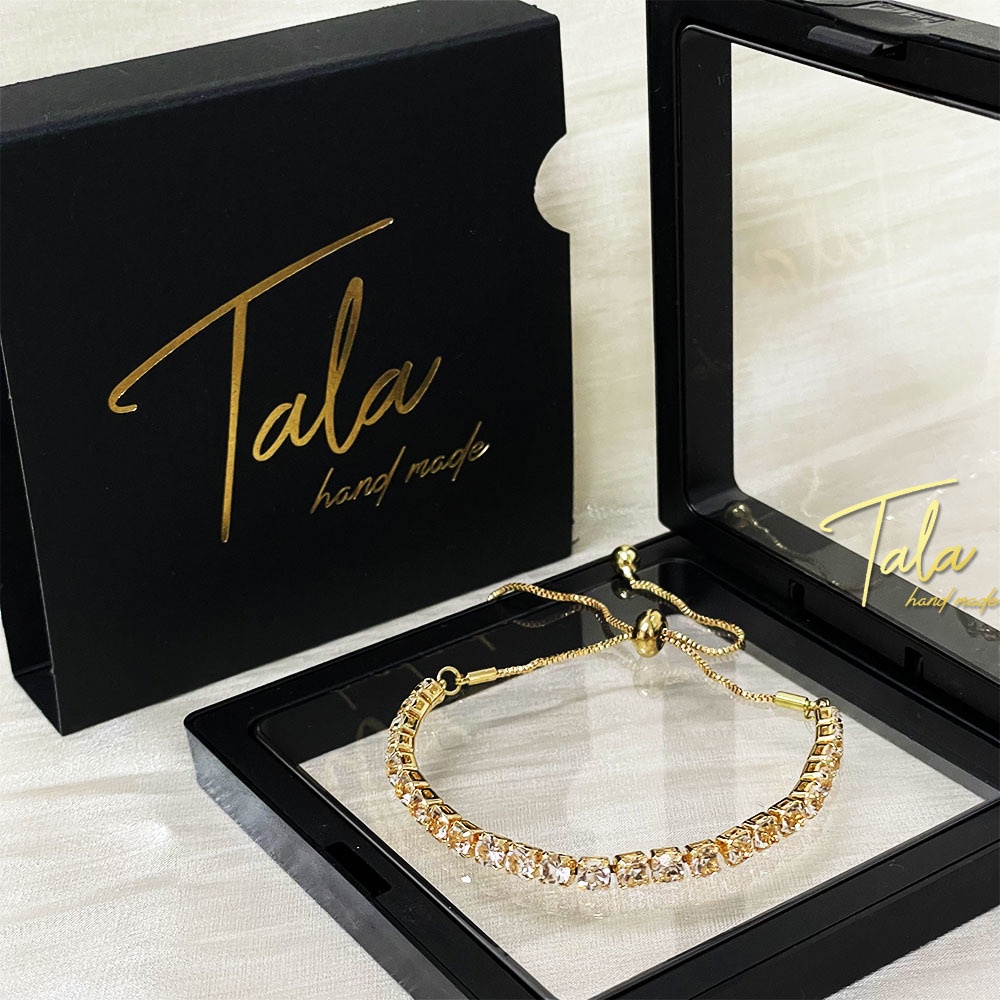 Tala สร้อยข้อมือทอง 18K ปรับได้ พร้อมกล่องของขวัญ พรีเมี่ยม สําหรับผู้หญิง