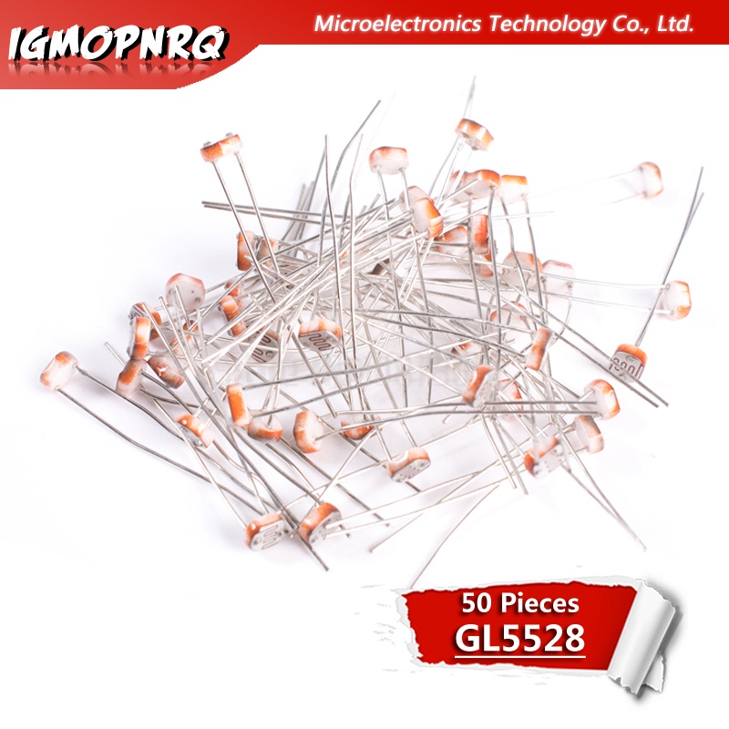 ตัวต้านทานไวแสง โฟโตอิเล็กทริก LDR 5528 GL5528 5 มม. 50 ชิ้น