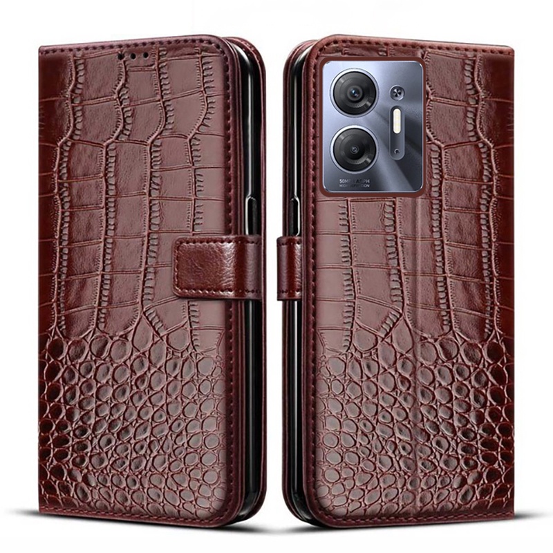 เคสโทรศัพท์หนังจระเข้สําหรับ Infinix Hot 30 5G X6832 Flip Cover
