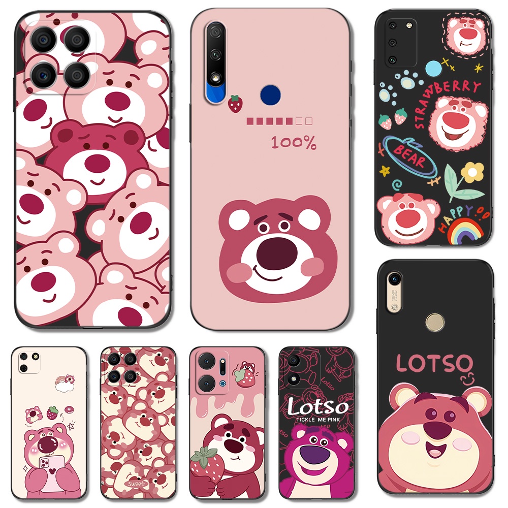 เคสโทรศัพท์มือถือ แบบเต็มจอ ลายหมีสตรอเบอร์รี่ สําหรับ Huawei nova Y70 PLUS Y90 honor X8 4G 5G