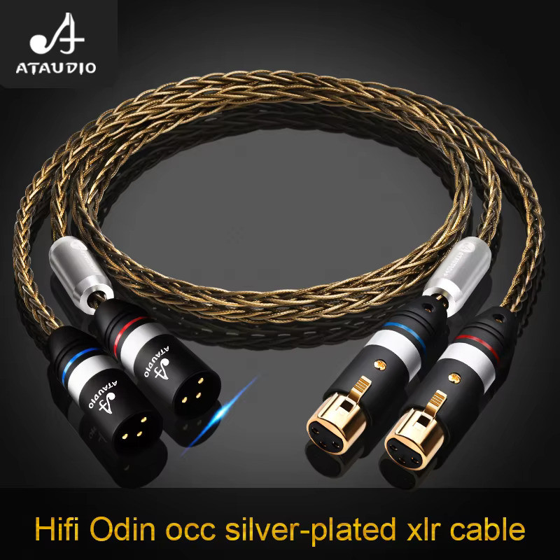 HiFi OCC Silver-plated Xlr สายคุณภาพสูง Dual Xlr ชายกับหญิงสายสัญญาณเสียง