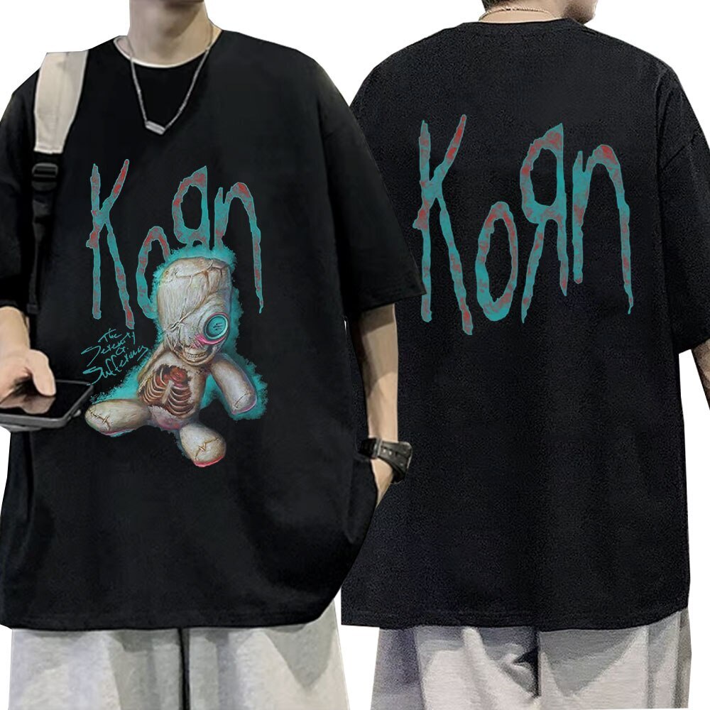 เสื้อยืด พิมพ์ลายวงร็อควงร็อค Korn Issues สไตล์วินเทจ โอเวอร์ไซซ์ สําหรับผู้ชาย