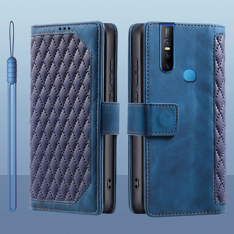 เคสมือถือ แบบหนัง ฝาพับ พร้อมช่องใส่บัตร สําหรับ Vivo V15 Pro Vivo V15 Vivo V 15 Pro