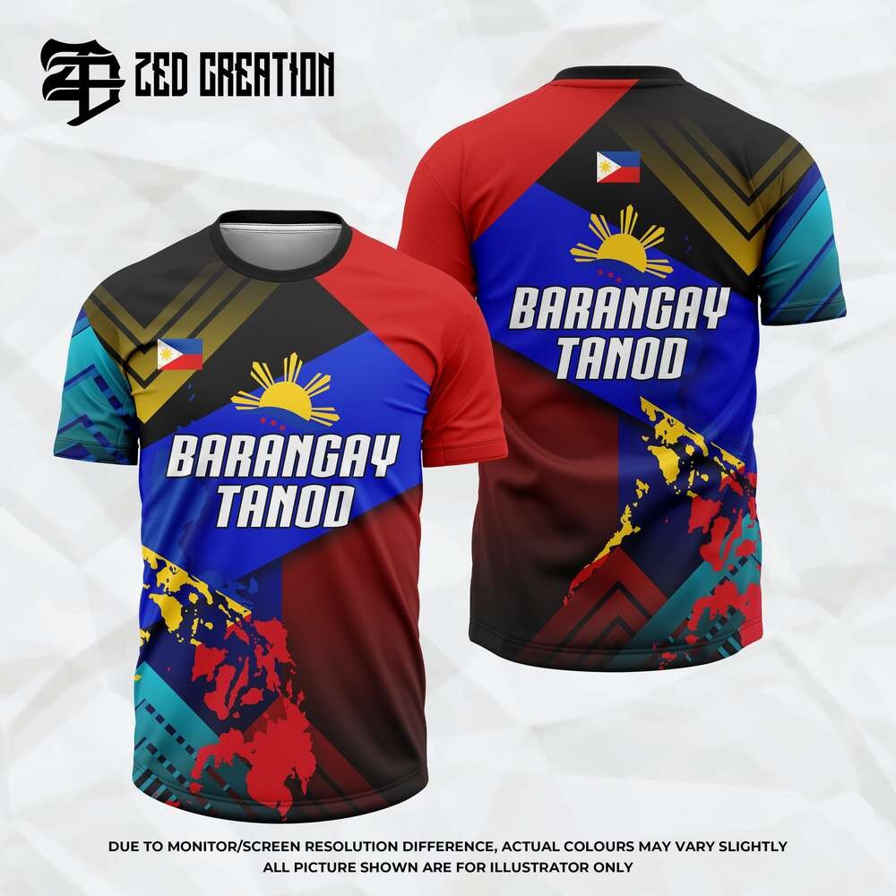 C4b77 Fully sublimated barangay tanod philippinine 3D พิมพ์ TSHIRT ฟรีโลโก้ชื่อที่กําหนดเอง S S-4XL 