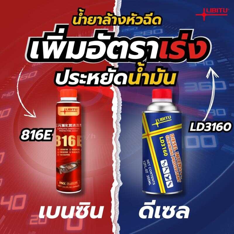Libitu Upgraded Versionสูตรใหม่ประสิทธิภาพสูง น้ำยาล้างหัวฉีด สำหรับรถยน