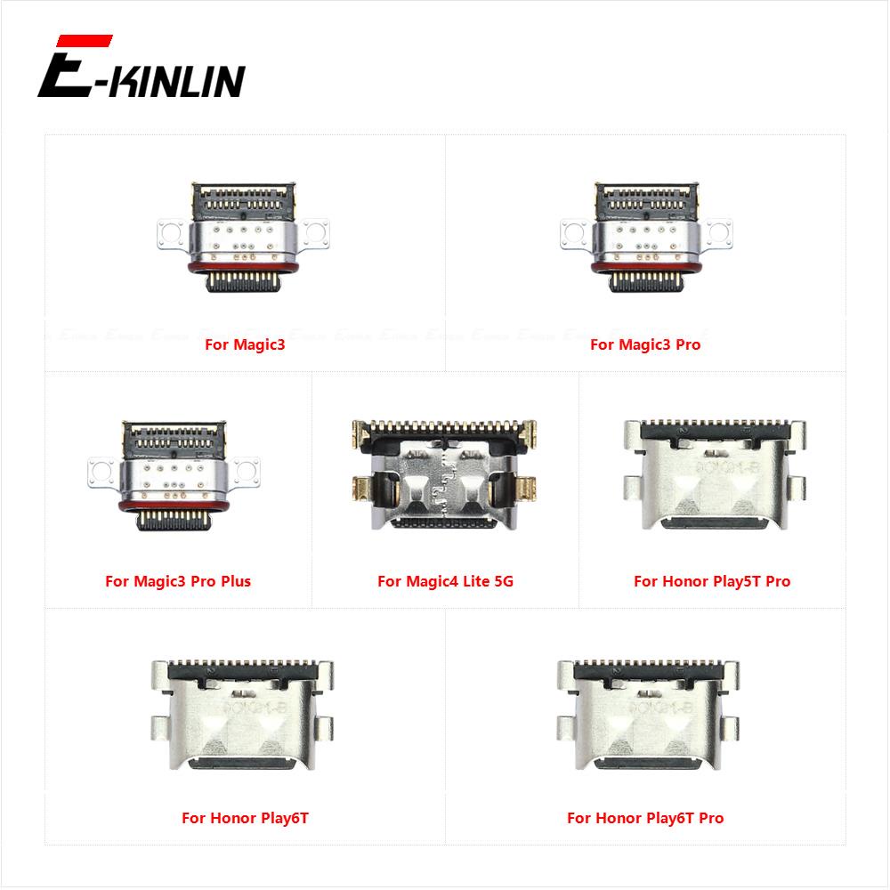 USB Jack Connector แท่นชาร์จปลั๊กพอร์ตสําหรับ HuaWei Magic3 Magic4 Honor Play 5T 6T Pro Plus Lite 5G