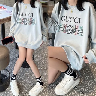 ใหม่ เสื้อฮู้ดดี้ ผ้าฝ้ายแท้ Gucc ใส่สบาย สําหรับผู้ชาย และผู้หญิง 2023