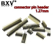 5PCS-10PCS 1.27MM คู่แถวชายแยก PCB board pin หัวเชื่อมต่อ pin หัว 2X3P 2X6P 2X10P 2X15P 2X20P 2X25P 