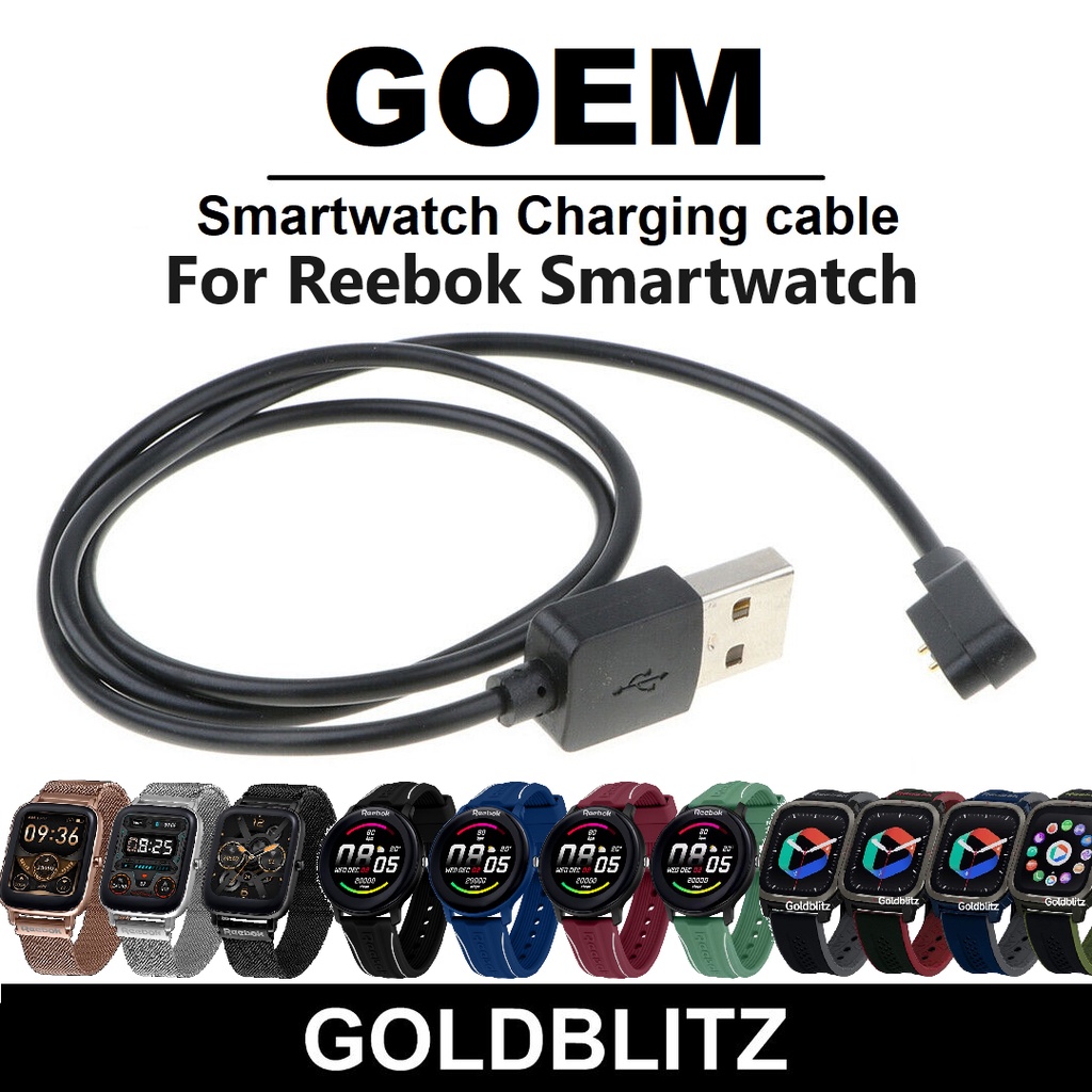 Goem Magnetic USB Data Charger สายชาร์จสําหรับ Reebok รีเลย์ 1.0 2.0 3.0 Propel Active Fit 2.0 3.0 G