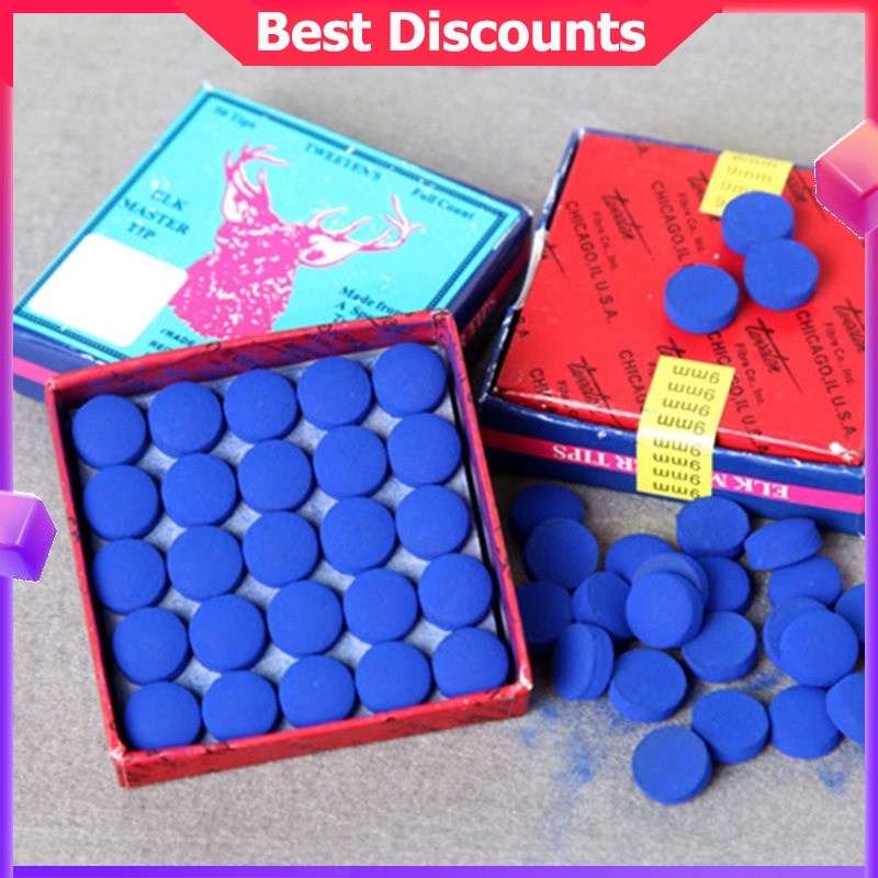 50ชิ้น9/10/11/12/13มิลลิเมตรบิลเลียดสระว่ายน้ําคิวเคล็ดลับ ม ความแข็งบิลเลียดสนุ๊กเกอร์คิวติดเคล็ดลับบิลเลียดคิวอุปกรณ์