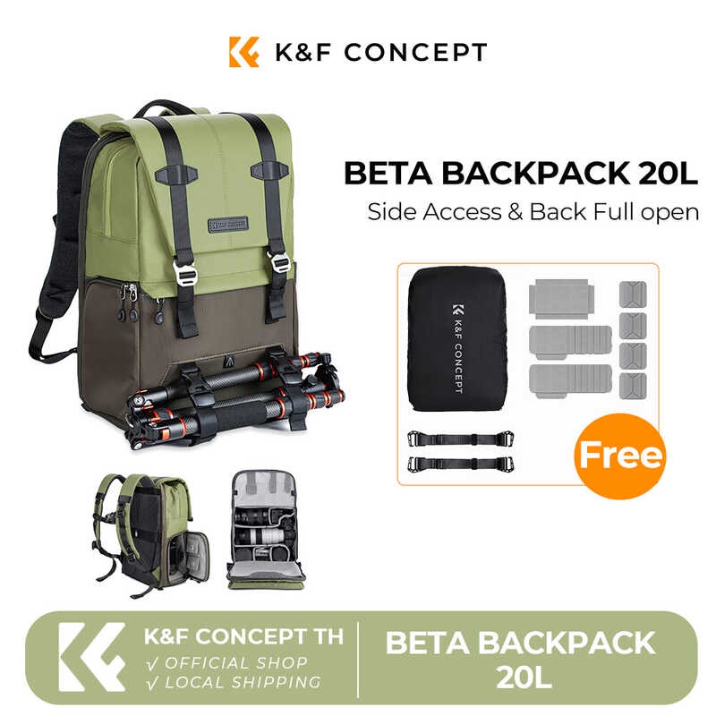 K&amp;F Concept Camera Bag 20L DSLR Camera Beta Backpack Zip อเนกประสงค์ ความจุสูง