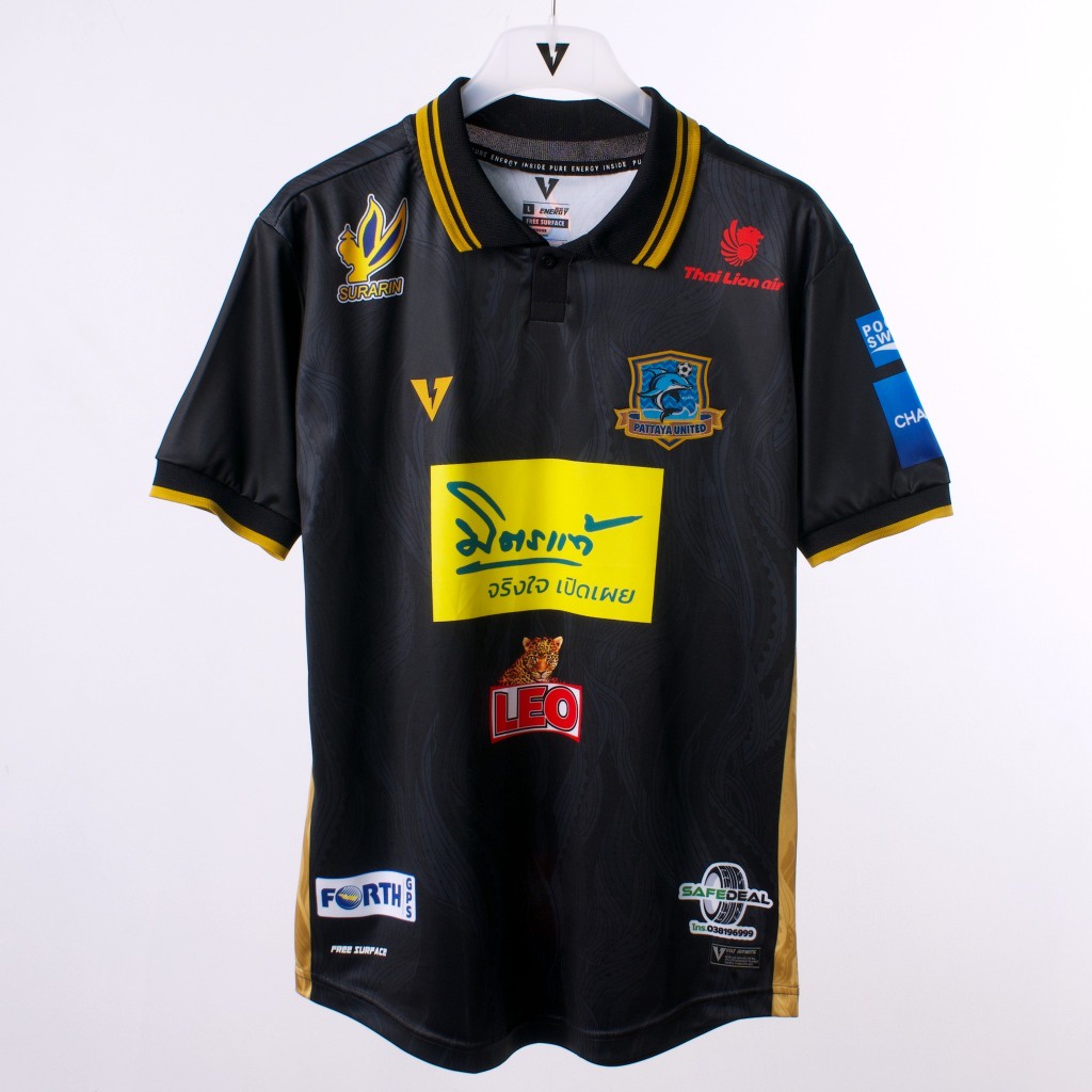 [สินค้าพร้อมส่ง] เสื้อฟุตบอล ชุดที่ 3 พัทยา ยูไนเต็ด สีดำ ของแท้ VECTOR 001 PATTAYA UNITED THIRD JER