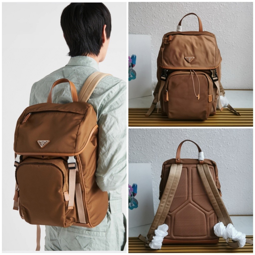 Pre order ราคา7100 Pr@da 2VZ135 กระเป๋าสะพายข้าง หนังแท้ Size27*45*17cm