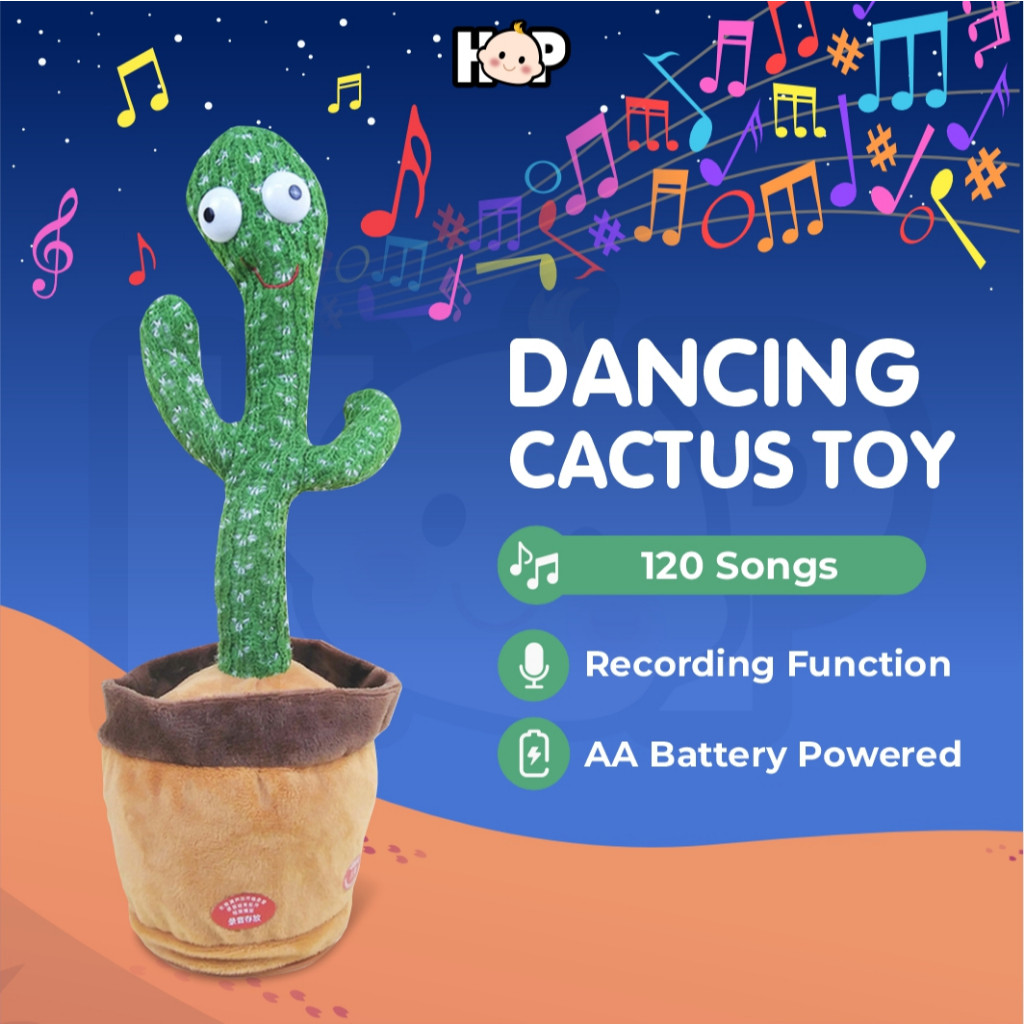 hot🔥การประกันคุณภาพ🔥 import Dancing Cactus Toy (120 Songs) Plush Cactus Talk Cactus Dance Toy Edu