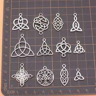 12 ชิ้น / เซต จี้ ปม Triquetra เครื่องประดับ อุปกรณ์ทําเครื่องประดับ ส่วนบุคคล