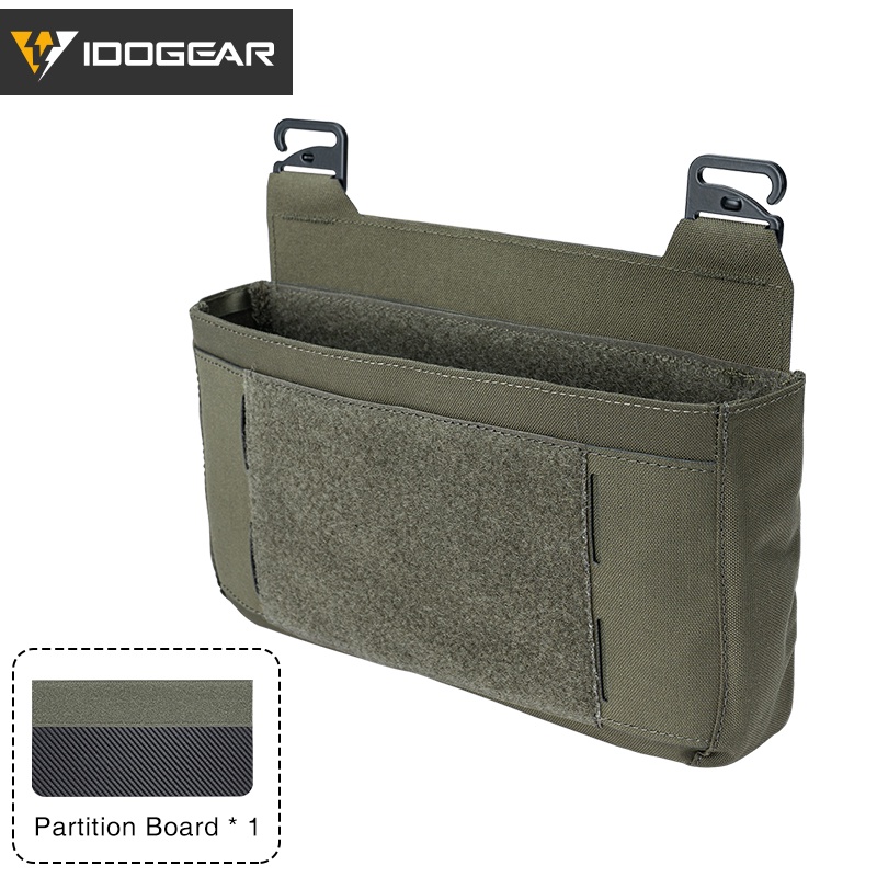 Idogear แผงด้านหน้ายุทธวิธี สไตล์ FERRO DOPE กระเป๋าพนังด้านหน้า สําหรับ FCSK FCPC ตะขอแขวนหน้าอก & ห่วง 3596
