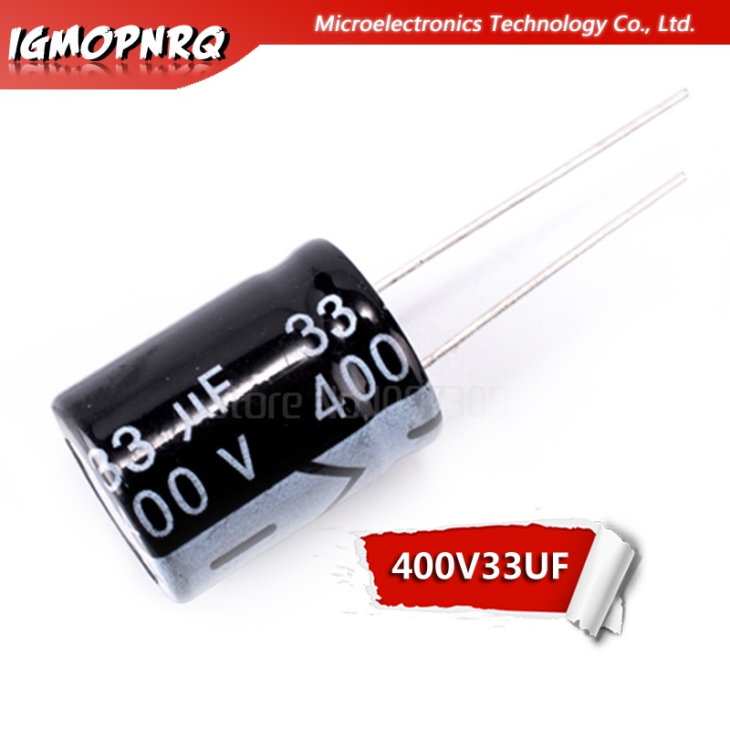 5 ชิ้น 400V33UF 16*20 มม.33UF 400V 16*20 ตัวเก็บประจุไฟฟ้าใหม่