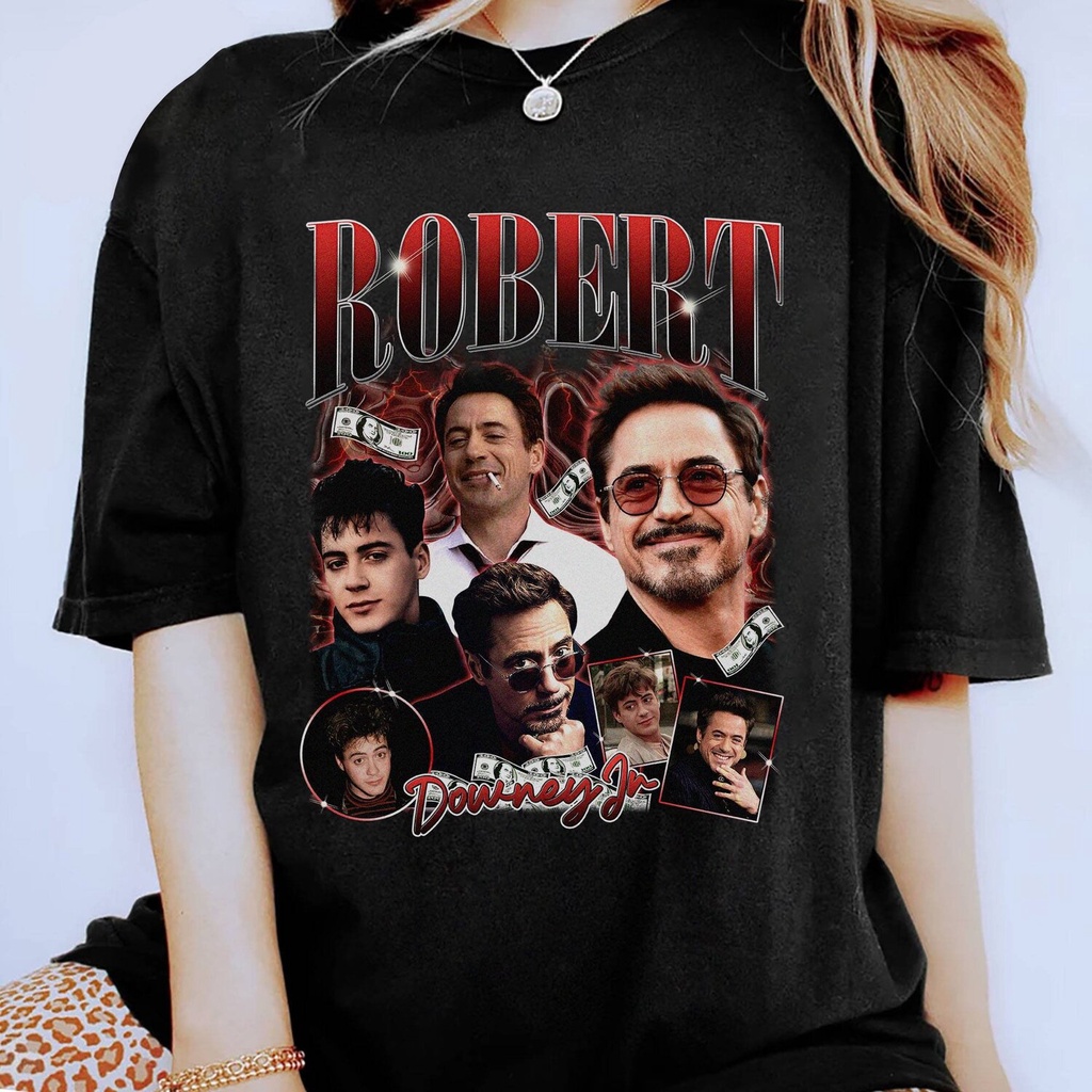 เสื้อเชิ้ต Robert Downey Jr สไตล์วินเทจ | เสื้อเชิ้ต ลาย Robert Downey Jr Homage 90s สไตล์เรโทร | Ro