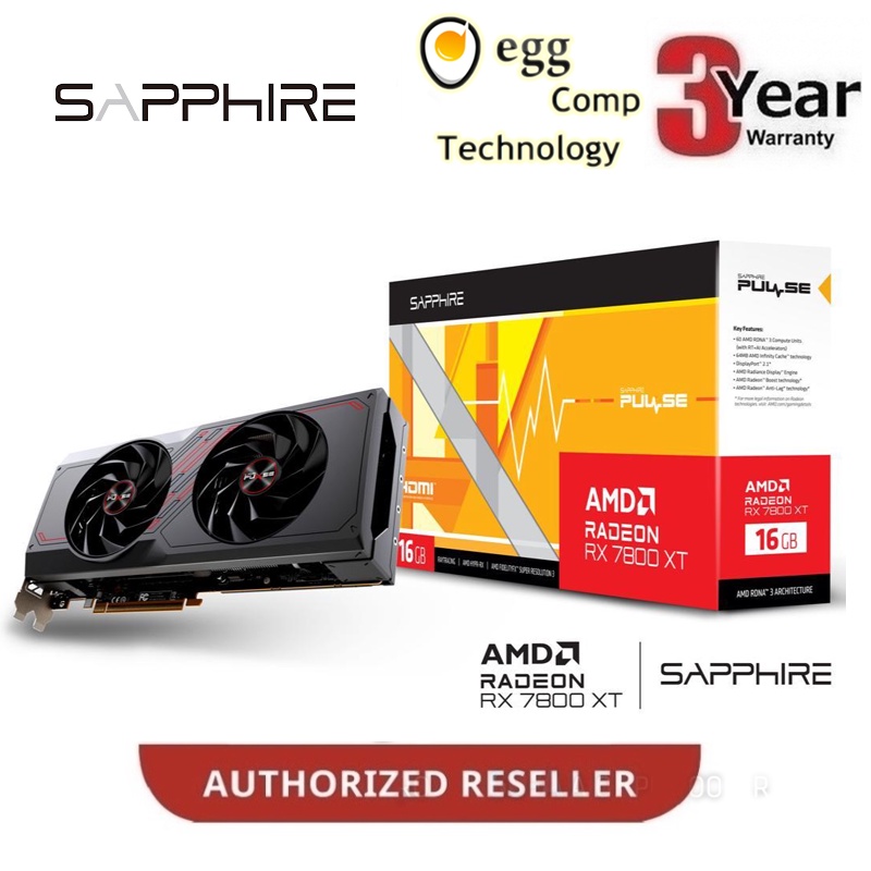 Sapphire PULSE AMD Radeon RX 7800 XT 16GB GDDR6