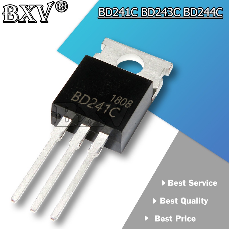 10 ชิ้น/ล็อต BD241C BD243C BD244C BD243 BD244 TO220 PNP ปานกลาง Linearity