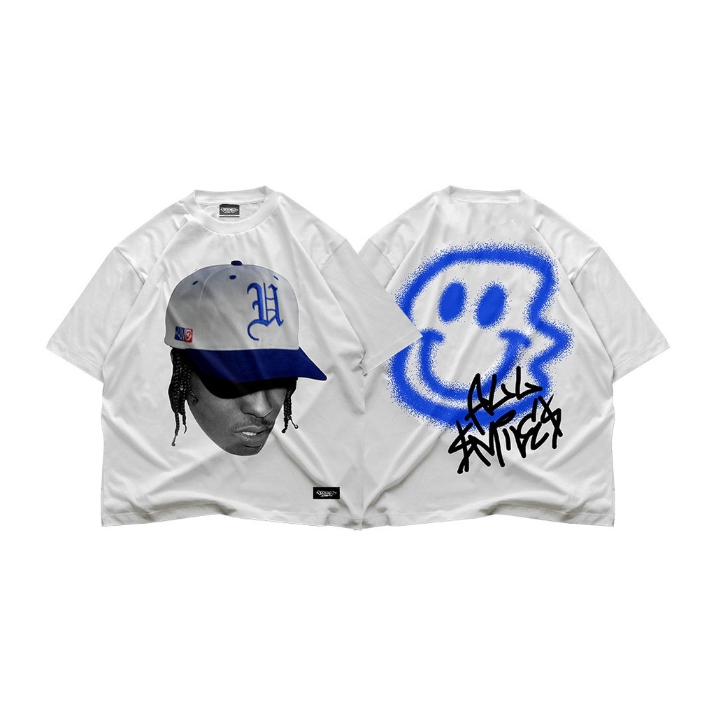 Y.b. All SMILES (ASAP ROCKY) เสื้อยืดแขนสั้น ทรงหลวม ใส่สบาย สําหรับผู้ชาย ผู้หญิง