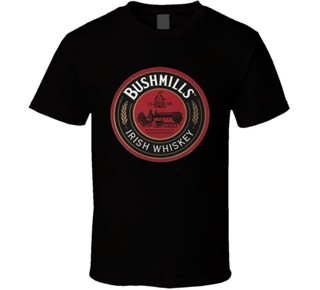 เสื้อยืด พิมพ์ลายโลโก้ Bushmills 1608 Irish Whiskey Cool Logo แอลกอฮอล์ สําหรับดื่มเครื่องดื่ม