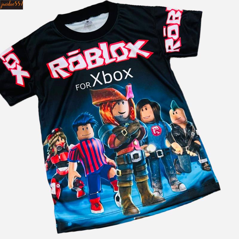 Jucidao557 เสื้อเด็กROBLOX & MINECRAFT เสื้อพิมพ์ลายทั้งตัว เป็นผ้าไมโคร
