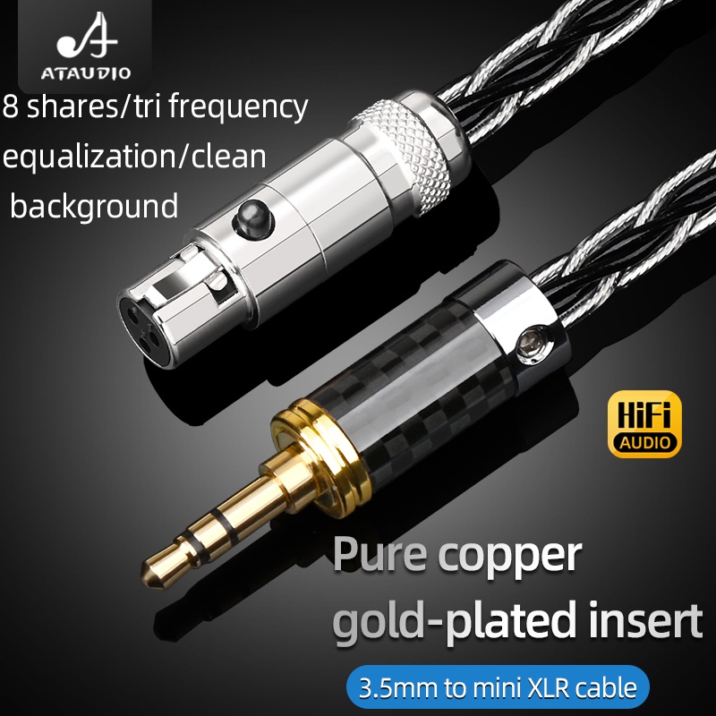 สายเคเบิลหูฟังสเตอริโอ HiFi 3.5 มม. เป็น Mini XLR ตัวผู้ แจ็ค 3.5 มม. ประสิทธิภาพสูง สําหรับ AKG Q701 K240s K271 ราคา ถูกที่สุด ดีลบีเคเค แกลเลอรีภาพที่ 3