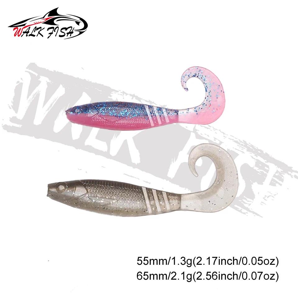 Walk FISH เหยื่อตกปลาประดิษฐ์ แบบนิ่ม ขนาด 55 มม. 65 มม. 15 ชิ้น — صورة 3