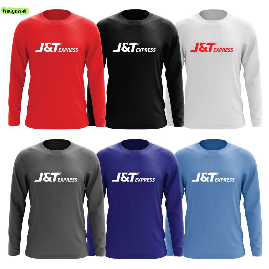 เสื้อยืด J & T Express, เสื้อผ้าไรเดอร์ J & T Express นุ่มและสบายในสต็อก