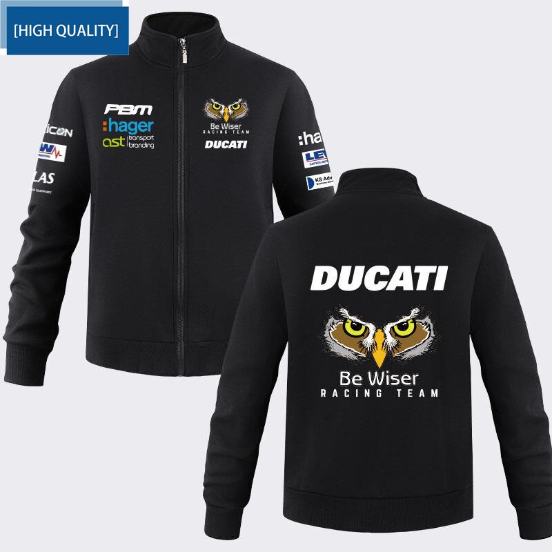 เสื้อแจ็กเก็ตกันหนาว คอปกตั้ง ลายนกฮูก Ducati Ducati สําหรับผู้ชาย