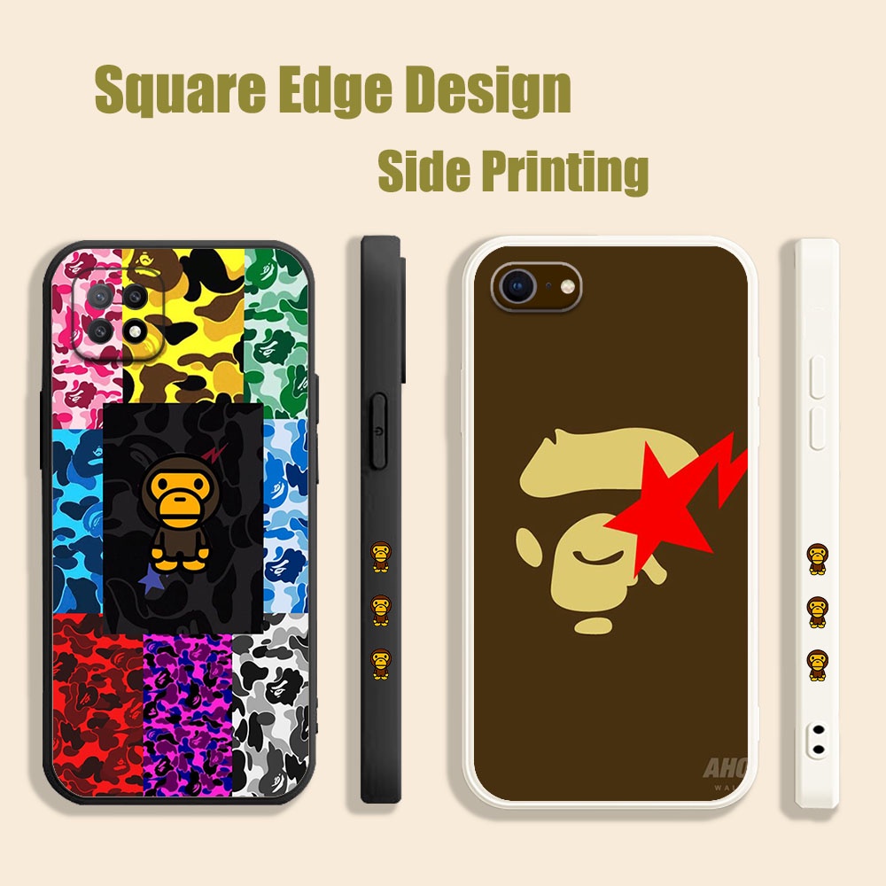 สําหรับ Samsung A01 A02 M02 F12 A20 A30 A53 A32 A22 y2k ที่ยอดเยี่ยม Bape Camo Camouflage UHF05 เคสโ