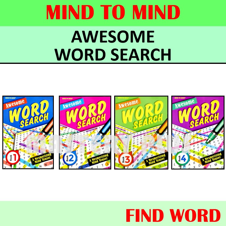 AWESOME WORD SEARCH CARI KATA A MESMERIZING MIND TEASER BOOK 1 - หนังสือ 4 - จิตใจเพื่อจิตใจ