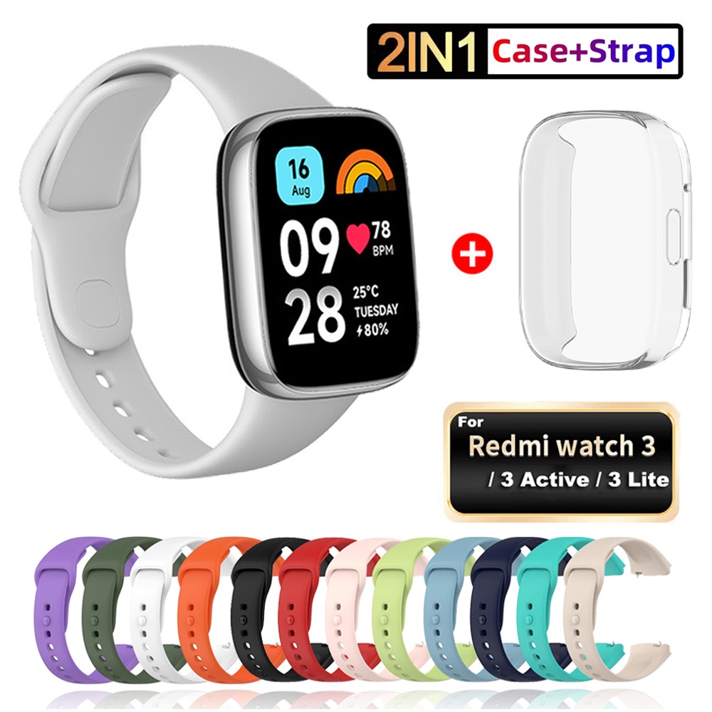 สายคล้องคอสําหรับ Xiaomi Redmi Watch 3 Active/Lite สายคล้องซิลิโคนสําหรับ Xiaomi Redmi Watch 3 สายคล้อง