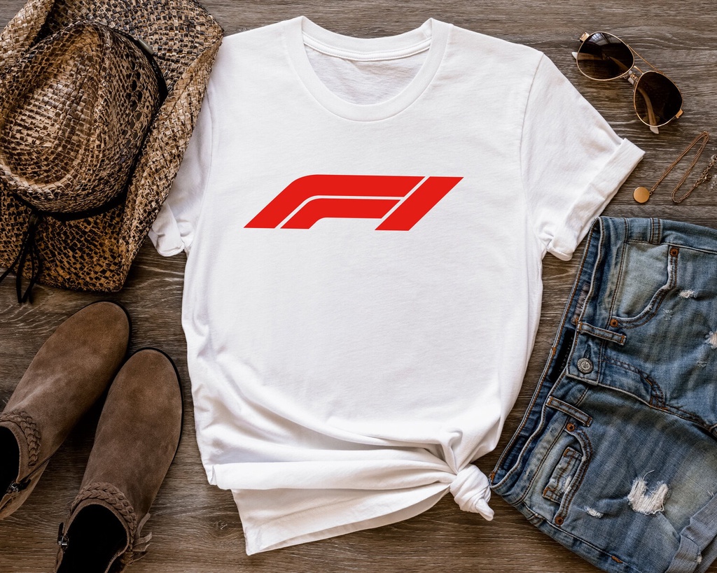 เสื้อยืด พิมพ์ลายโลโก้ F1 F1 สําหรับคนรัก 1