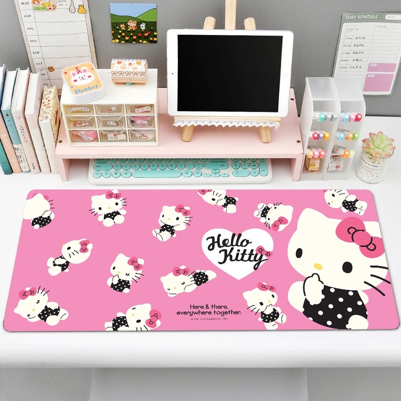 ขนาดใหญ่ Sanrio Hello Kitty Diy Custom Mou Mat อะนิเมะสําหรับเล่นเกมสําหรับ Cs Go Mousepad เกมที่กําหนดเองส่วนบุคคล