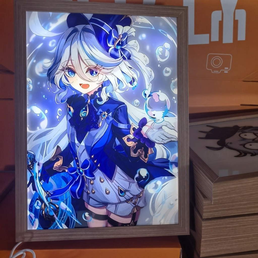 Genshin โคมไฟ LED รูปฟิกเกอร์ Furina ของขวัญวันวาเลนไทน์ ปีใหม่