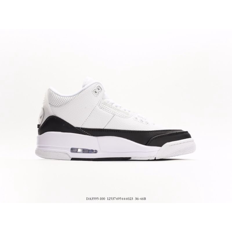Nike Air Jordan 3 Retro x Fragment Design White Black 100% Authentic Sepatu