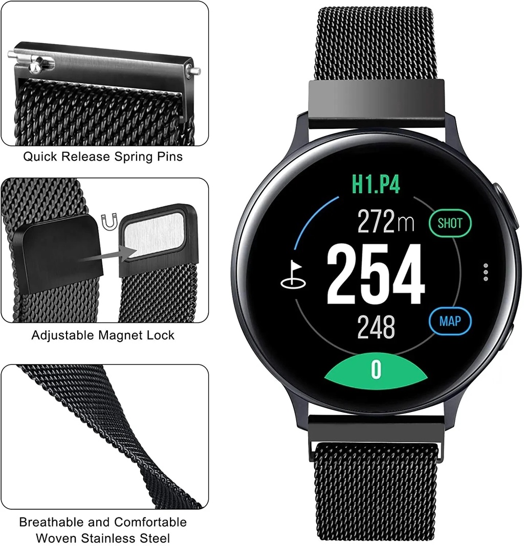 สายนาฬิกาข้อมือสเตนเลส แม่เหล็ก สําหรับ Garmin Venu sq sq 2 Garmin Venu sq Music sq 2 Music Smart Watch band - รูปที่ 7
