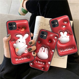 เคสโทรศัพท์มือถือแบบนิ่ม ลายการ์ตูนกระต่ายน่ารัก 3D TY17 สําหรับ OPPO F11 A9 F17 F19 Pro Plus A74 A95 F5 A73 F7