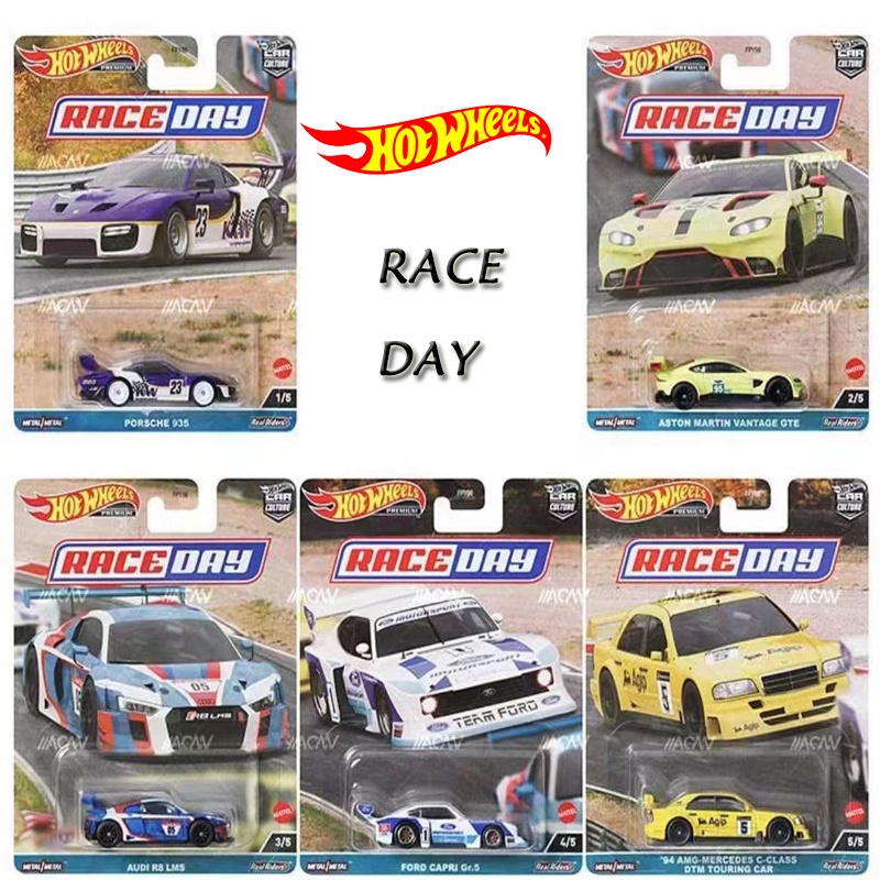 Hot Wheels Premium Models Car Culture Race Day Canyon Real Riders Audi Ford Mercedes C-class Toys for Boys 1/64