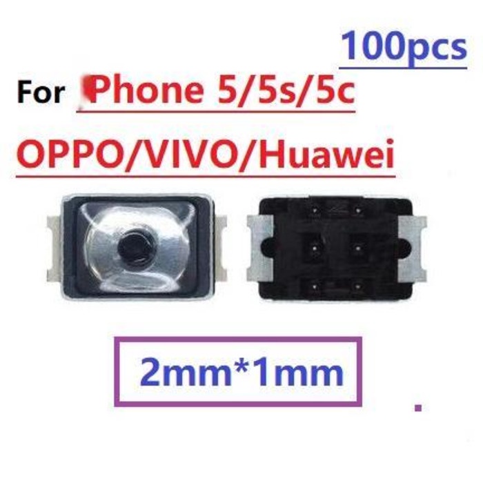 ปุ่มกดสวิตช์เปิดปิด ขนาดเล็ก 2 มม. X 1 มม. แบบเปลี่ยน สําหรับโทรศัพท์ 5 5s 5c 5-100 ชิ้น